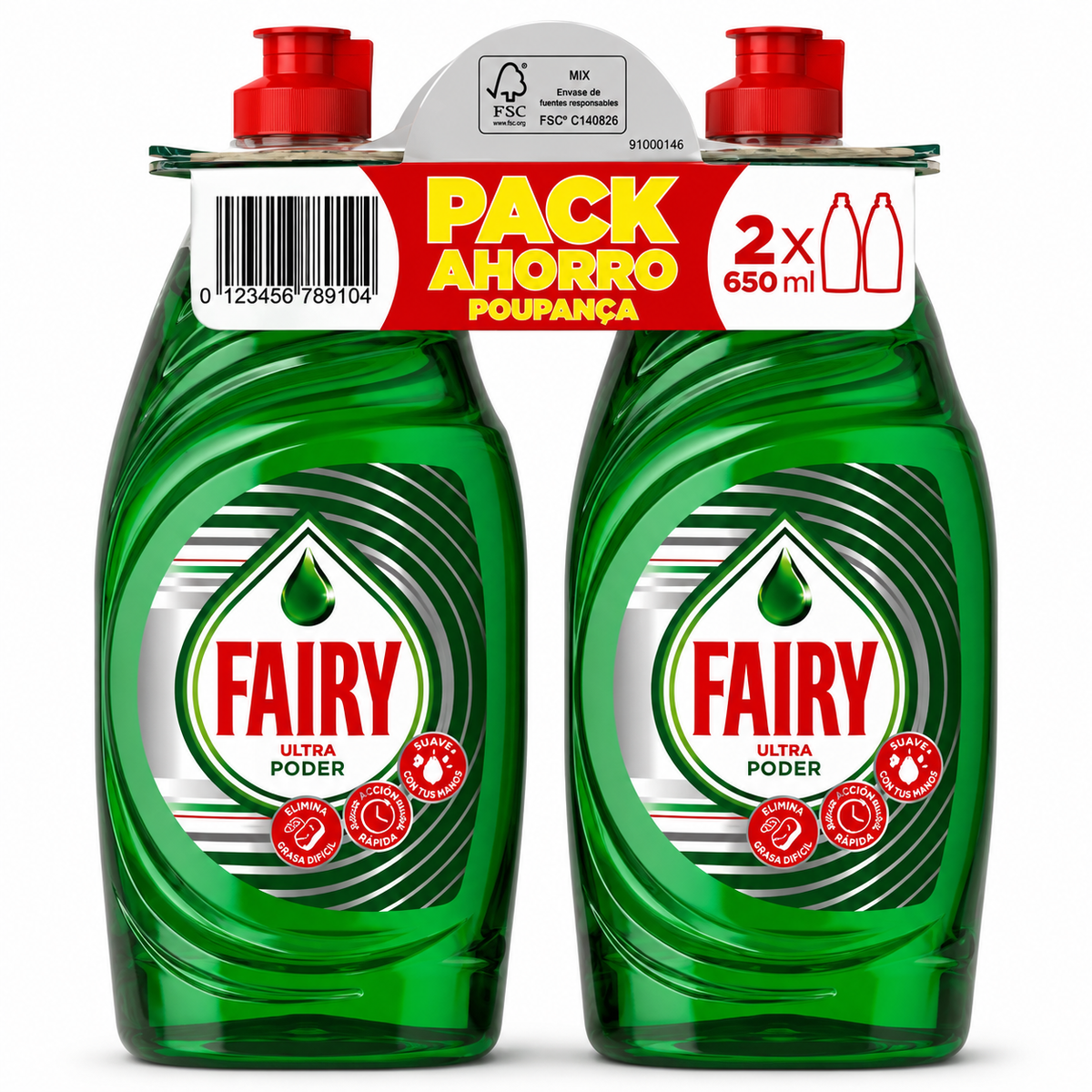 Fairy Ultra Poder Pack 2 X 650 ml