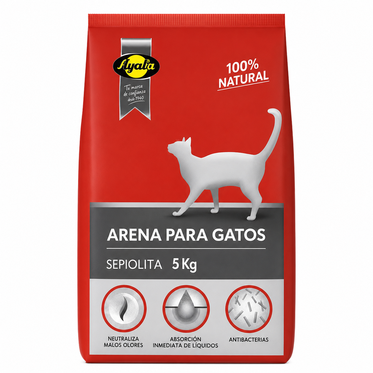 #AYALA ARENA PARA GATOS SEPIOLITA SACO 5KG.
