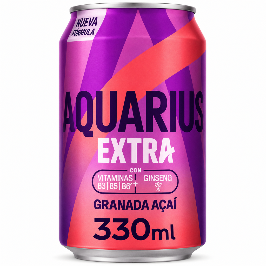 AQUARIUS EXTRA GRANADA ACAI LATA 33 CL.