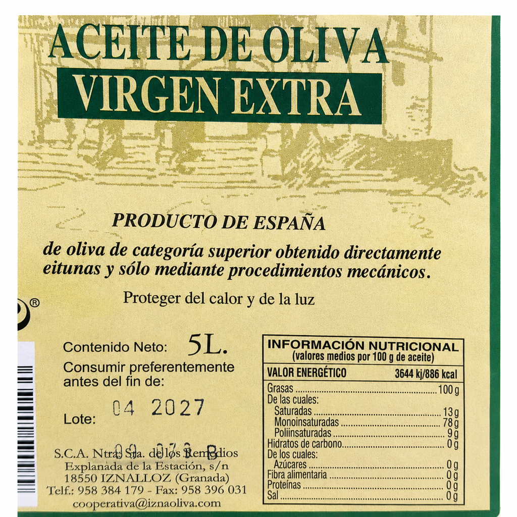 Iznaoliva Aceite Oliva Virgen Extra 5l