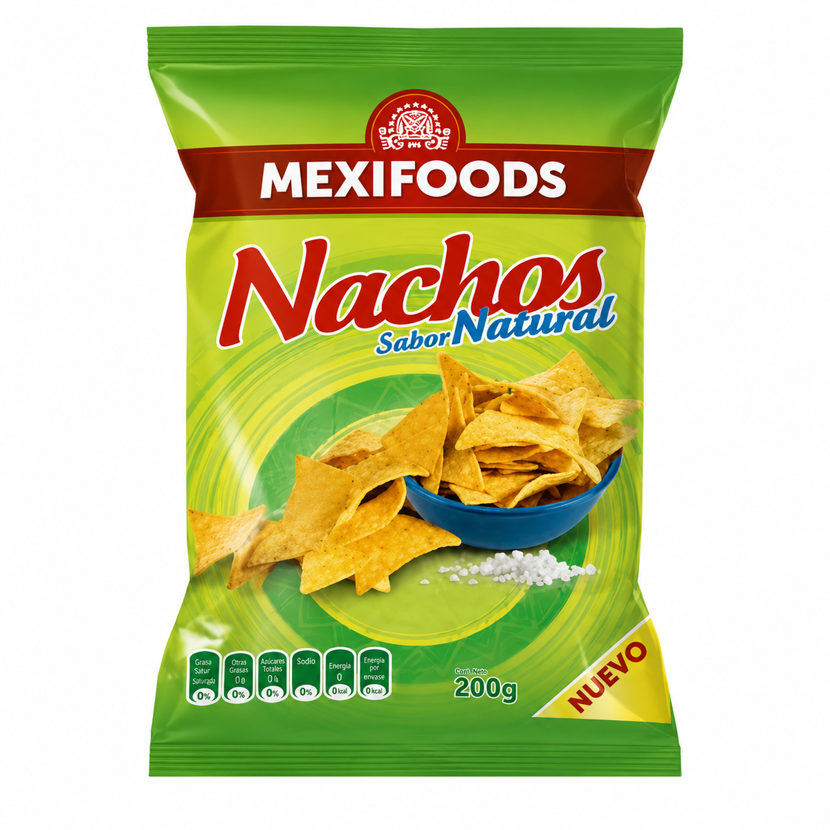 MEXIFOODS NACHOS CHIPS NATURAL 200GR