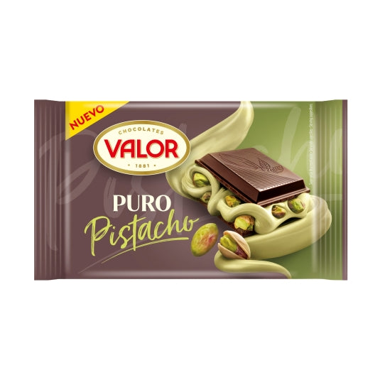 VALOR CHOCOLATE PURO RELLENO PISTACHO 150 GR