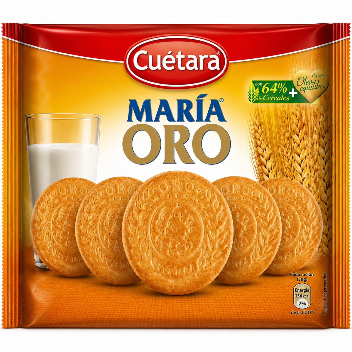 CUETARA GALLETAS MARIA ORO PACK 4X200GR