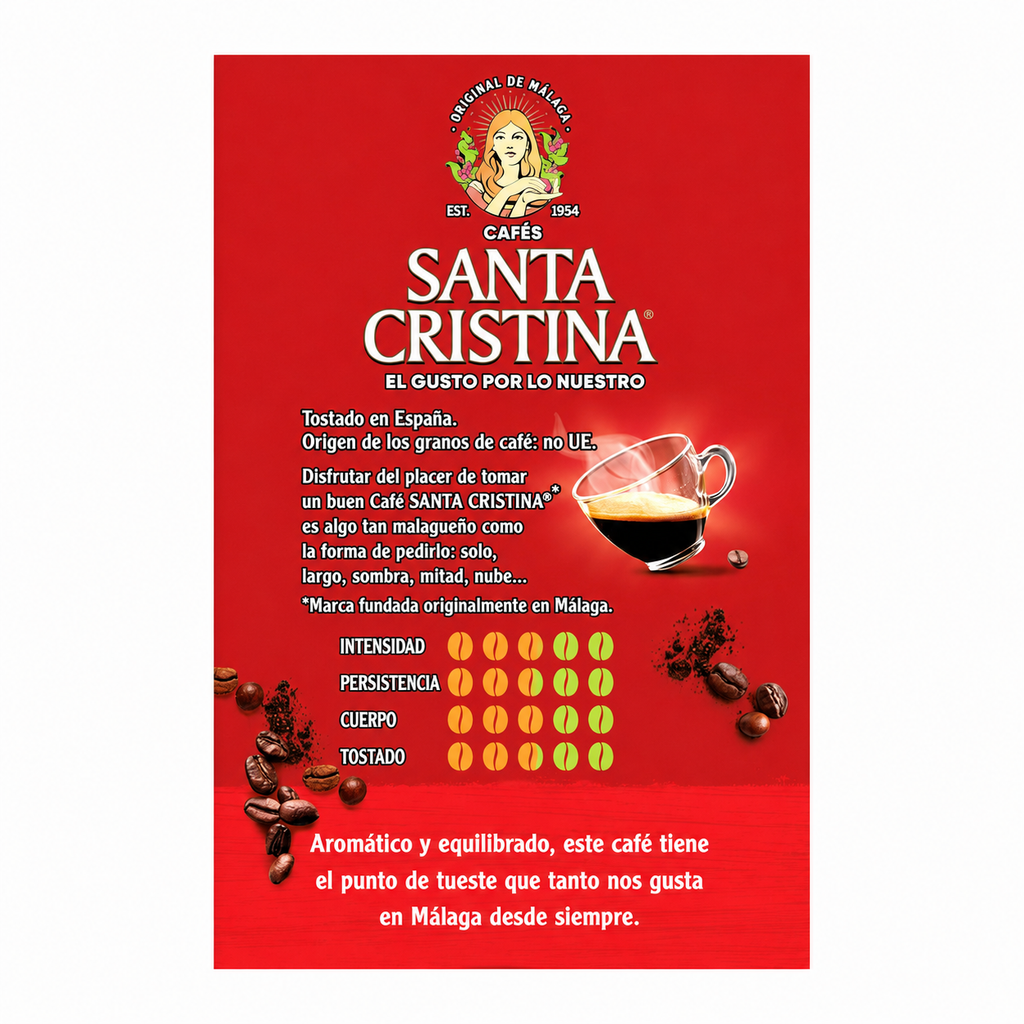 SANTA CRISTINA CAFE DESCAF. NAT. MOLIDO 250GR
