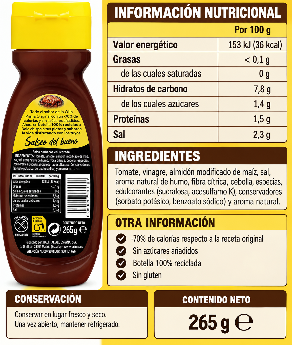 PRIMA BARBACOA CERO 265GR