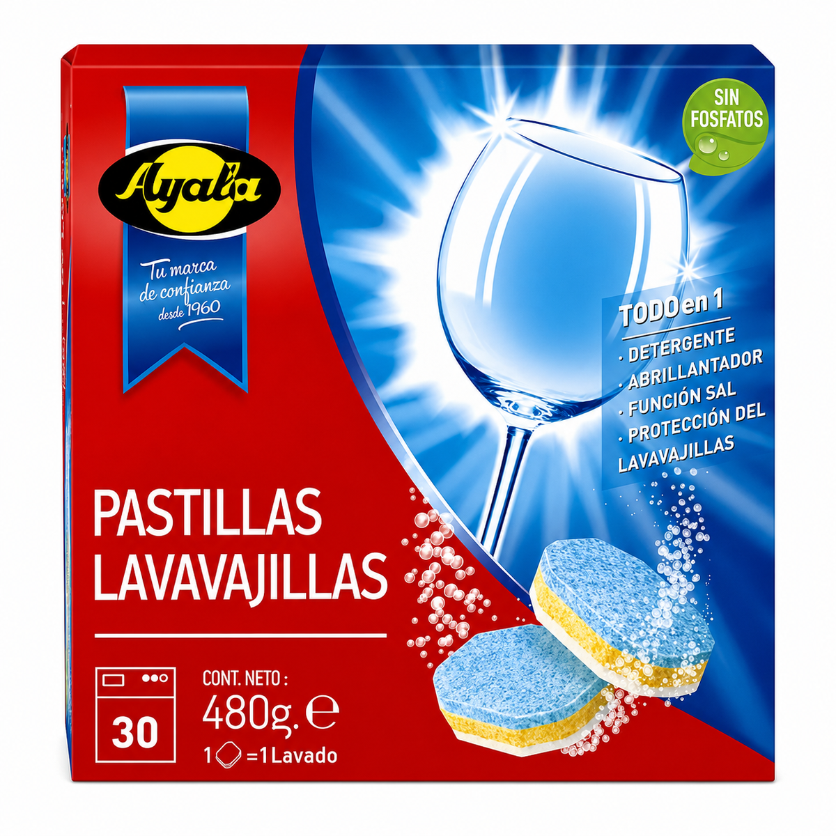 AYALA LAVAVAJILLAS TODO EN UNO ESTUCHE 30 PAST