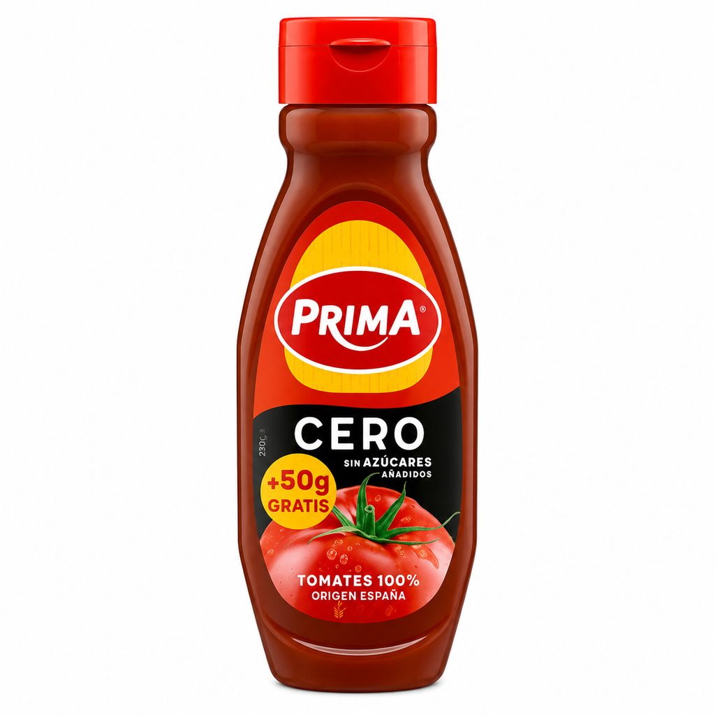 PRIMA KETCHUP CERO AZUCARES 460+50GR