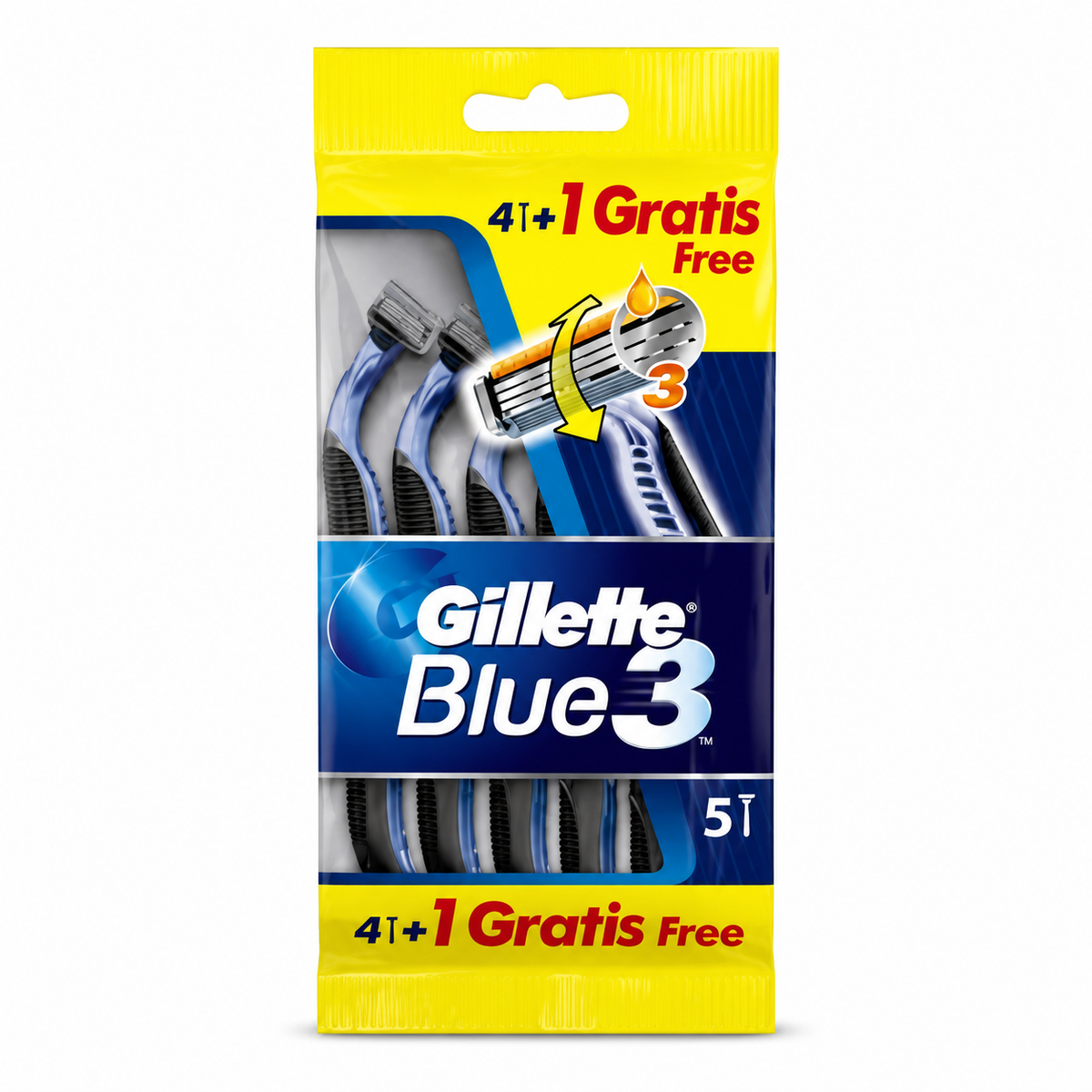 GILLETTE MAQ BLUE III PACK 4+1