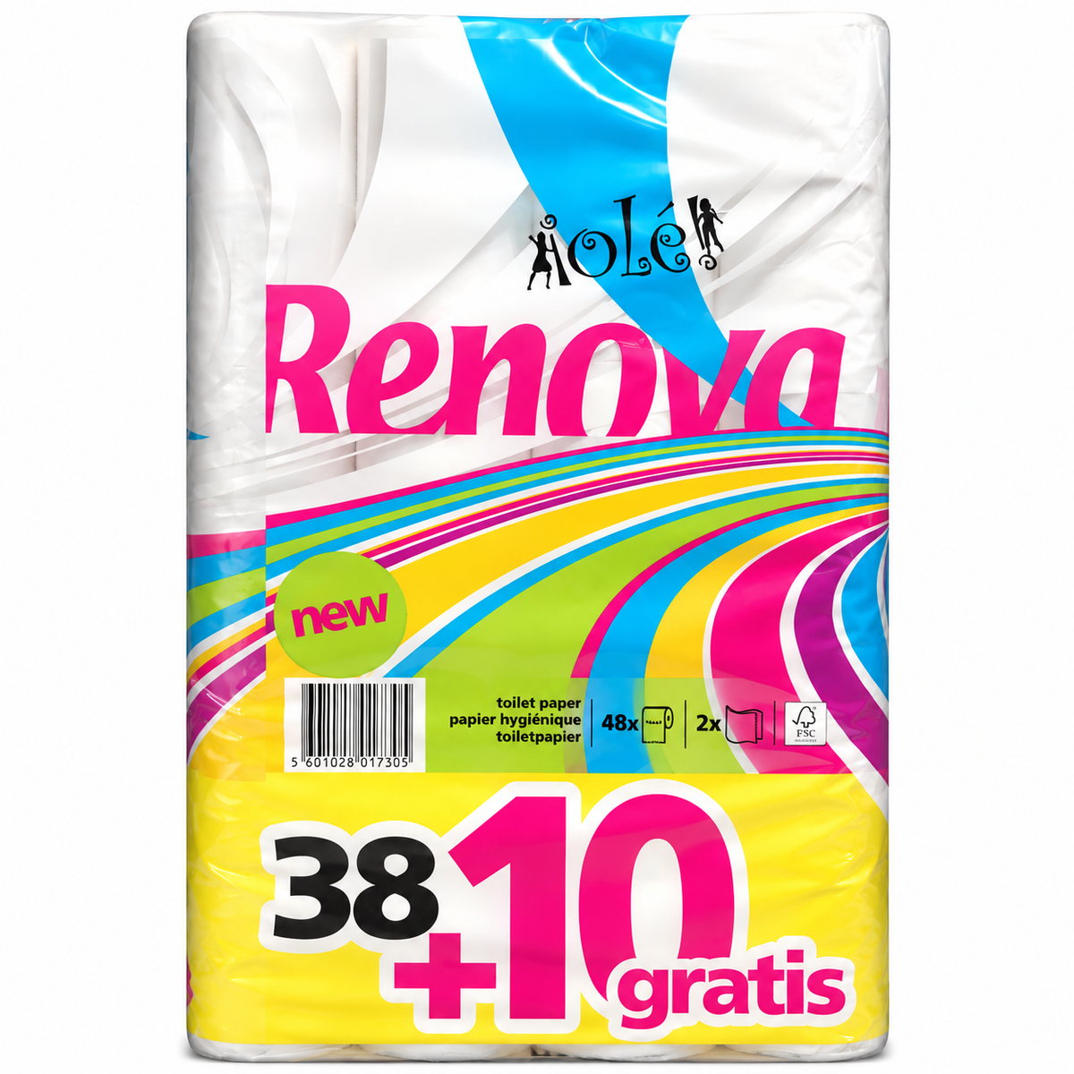 RENOVA PAPEL HIGIENICO 38+10 ROLLOS