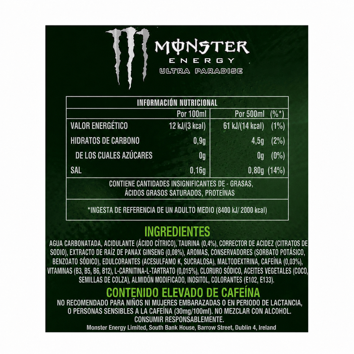MONSTER ENERGY ULTRA PARADISE LATA 500ML