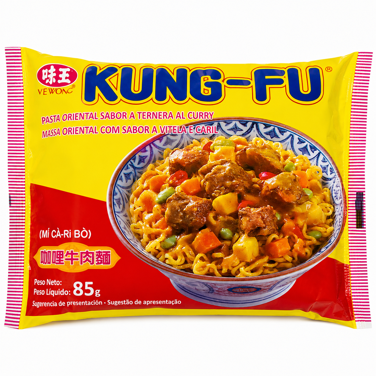 KUNG FU PASTA ORIENTAL S. TERNERA & CURRY 85GR