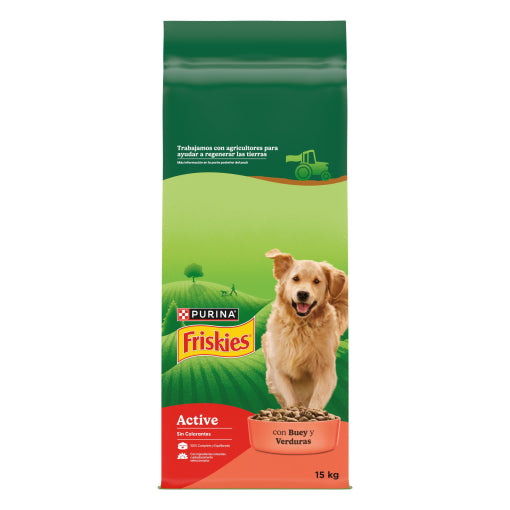 PURINA FRISKIES ACTIVE BUEY VERDURA SACO 15 KG + REGALO