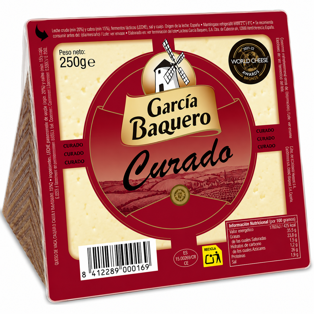 GARCIA BAQUERO MAESTRIA YA CORT.Q.CURADO CUÑA 250 GR.
