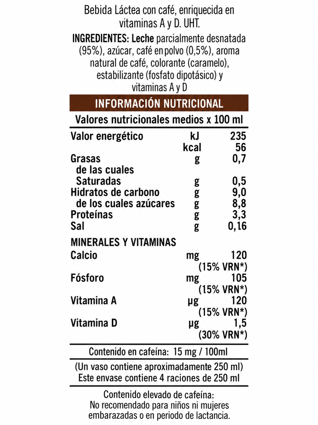 PULEVA CAFE CON LECHE BOTELLA 1L