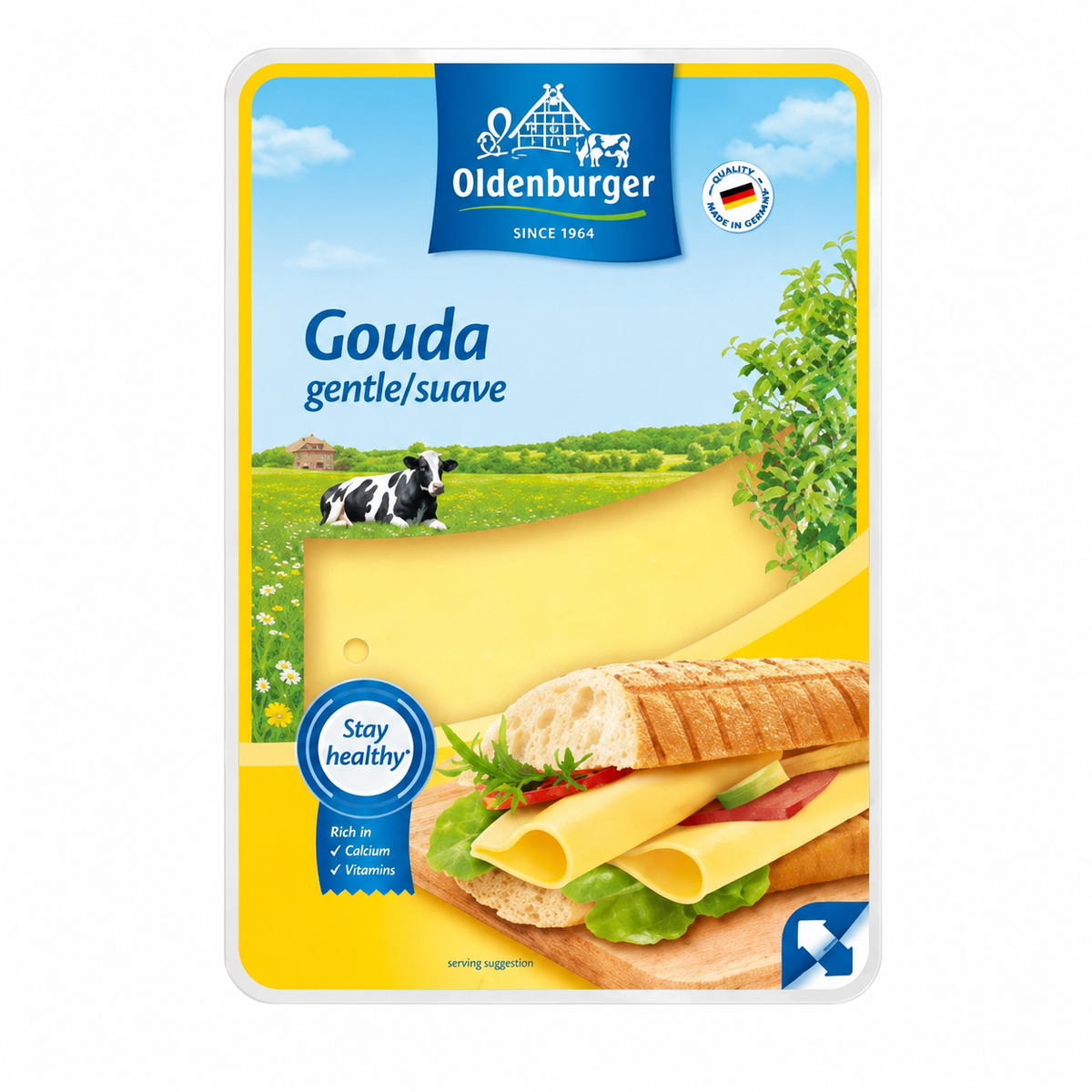 OLDENBURGER QUESO GOUDA LONCHAS 1KG