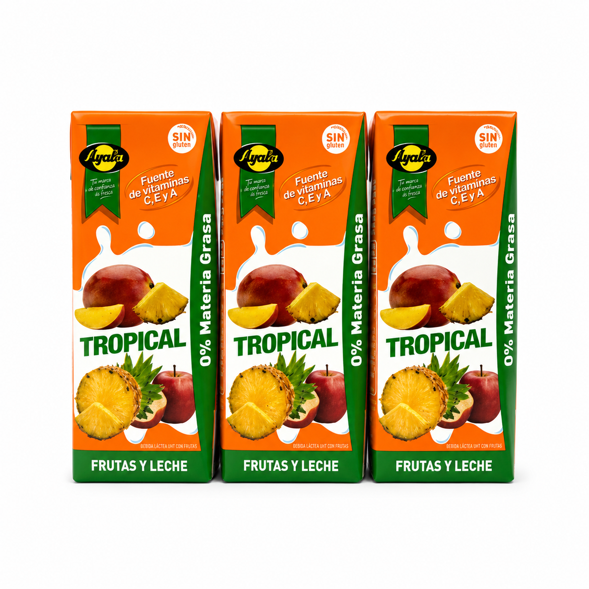 AYALA FRUTA+LECHE TROPICAL PACK-6X200ML