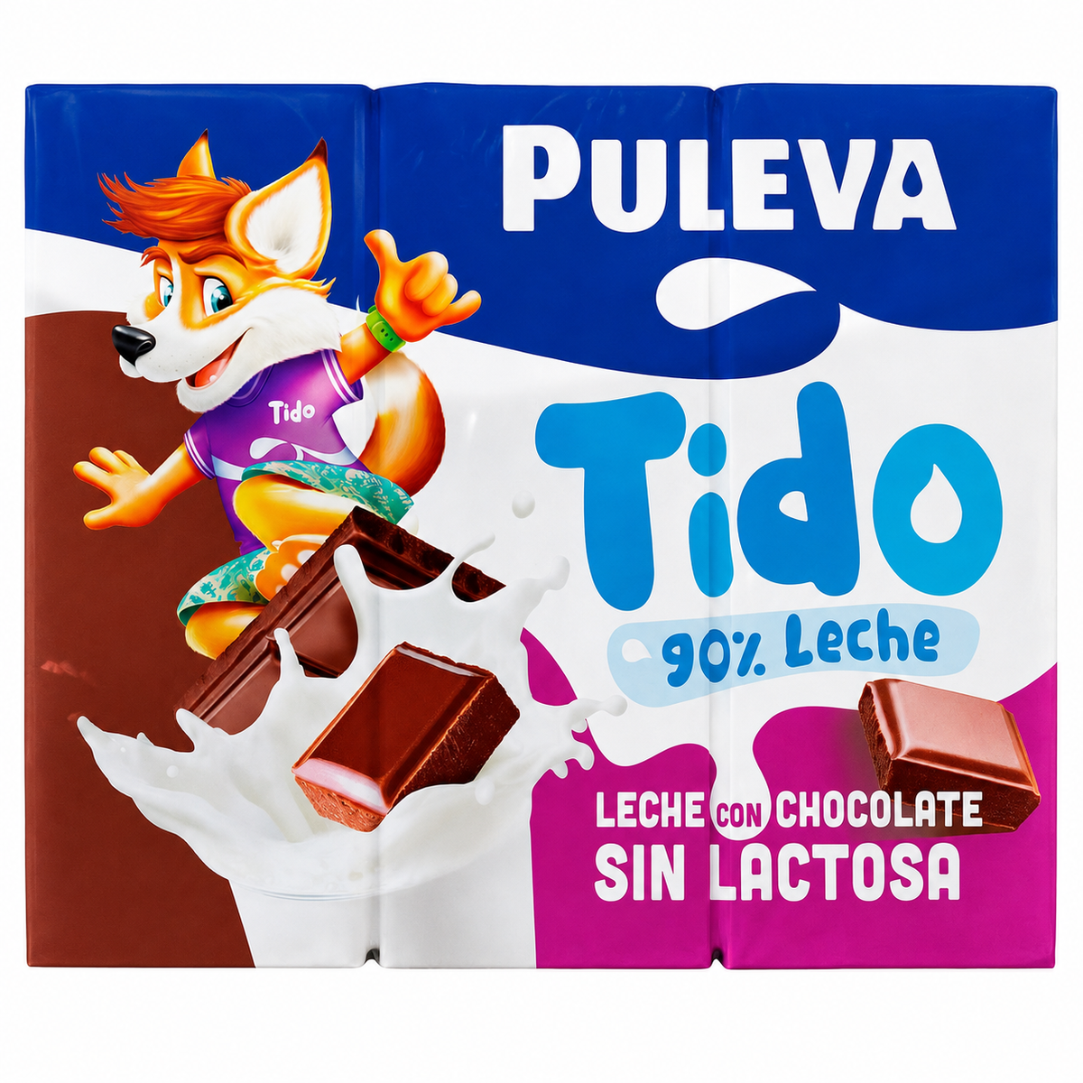 PULEVA BATIDO CHOCOLATE S/LACTOSA PACK 6 X 200ML