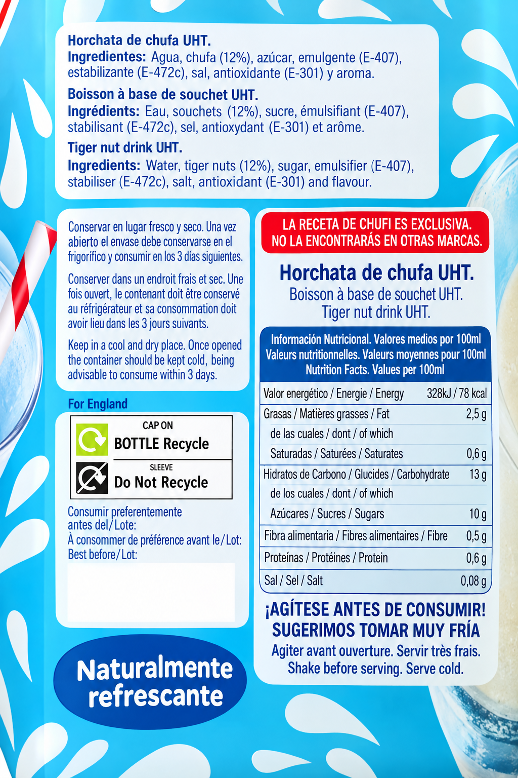 HORCHATA CHUFI BOTELLA 1 L.