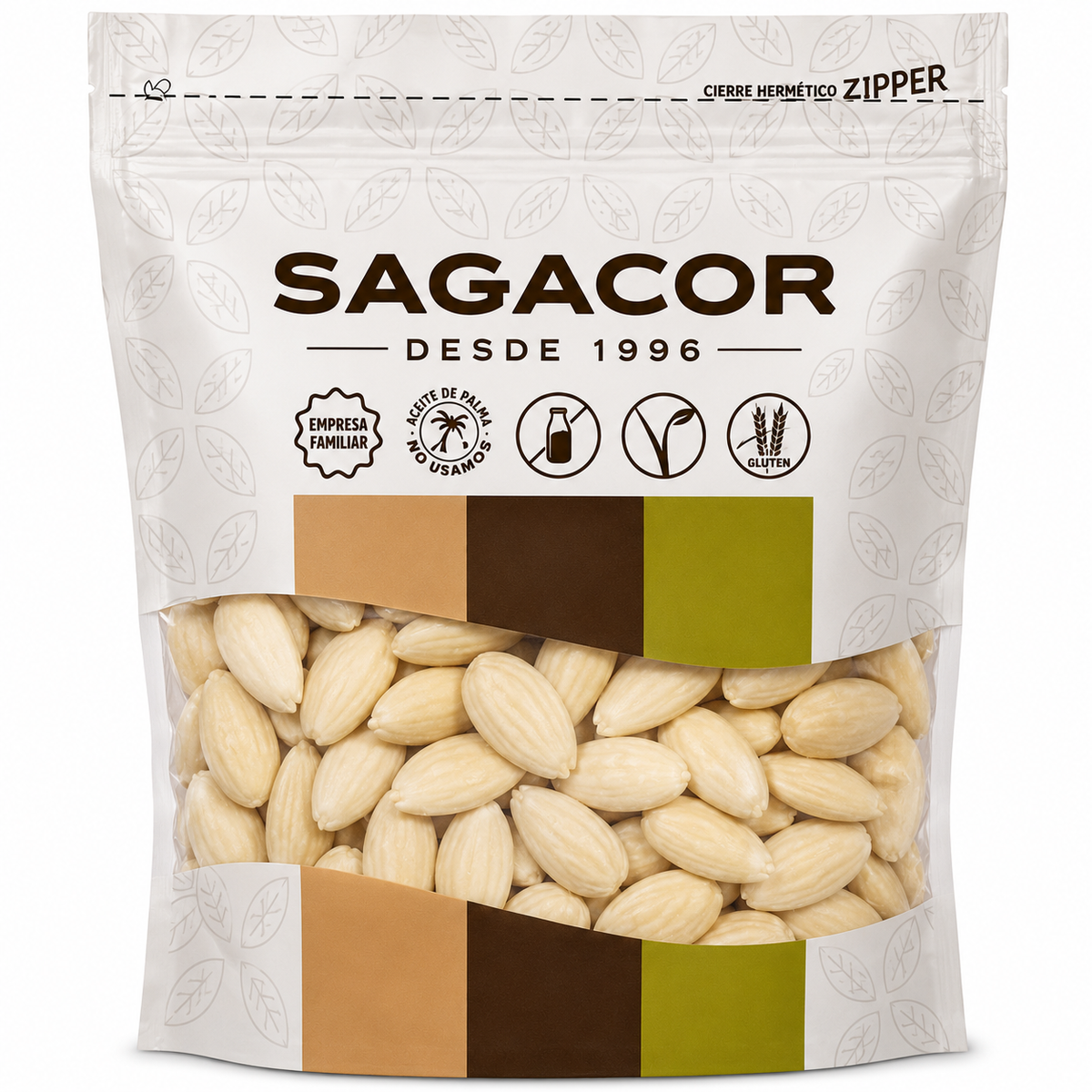 SAGACOR ALMENDRA REPELADA FRITA SAL DOYPACK 200GR