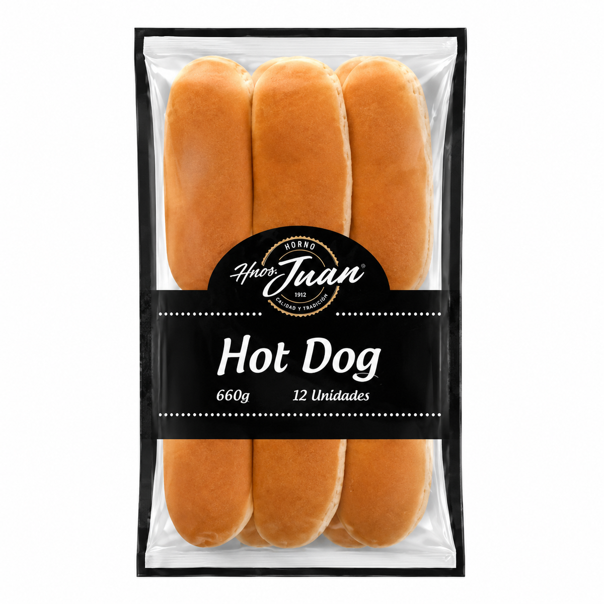 HNOS JUAN HOT DOG 660GR PACK 12 UNIDADES