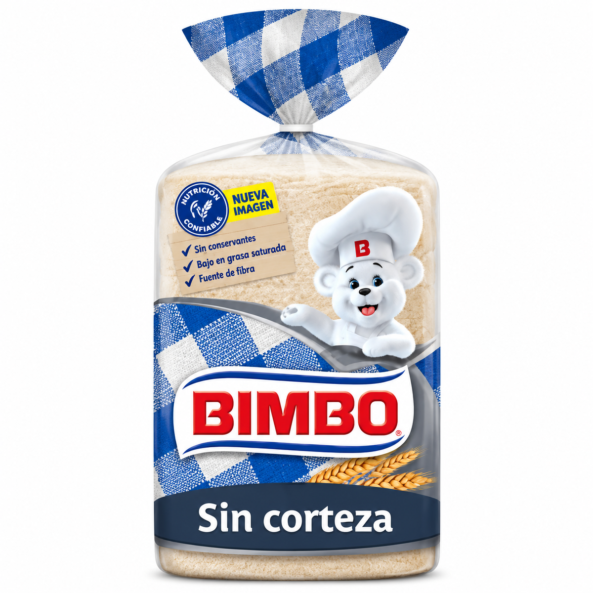 PAN MOLDE BIMBO SIN CORTEZA 450 GR.
