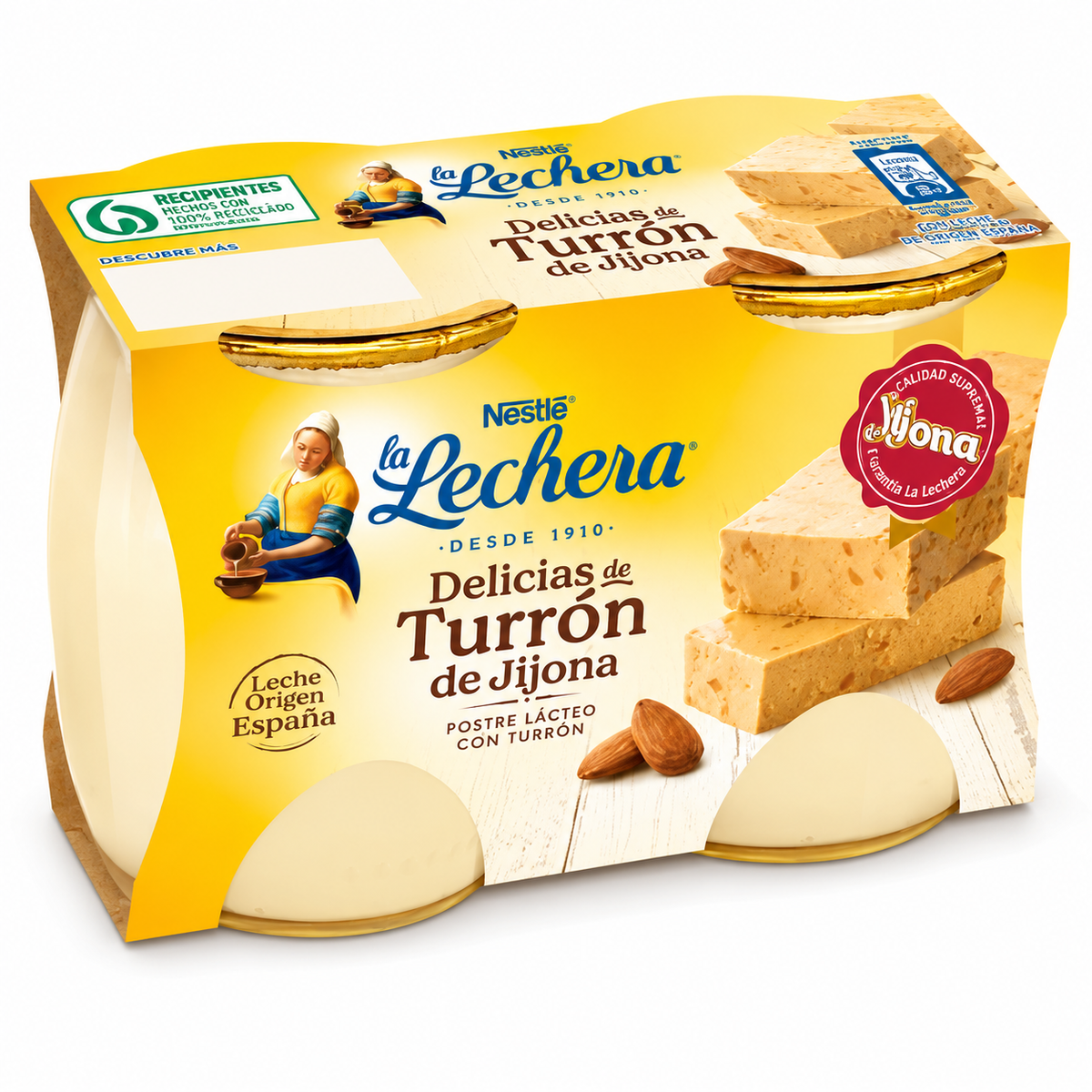 LA LECHERA YOGUR TURRON CRISTAL PACK-2 UN.