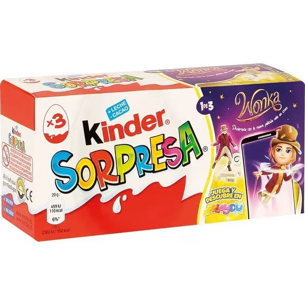 KINDER SORPRESA PRINCESA 3 UNID.