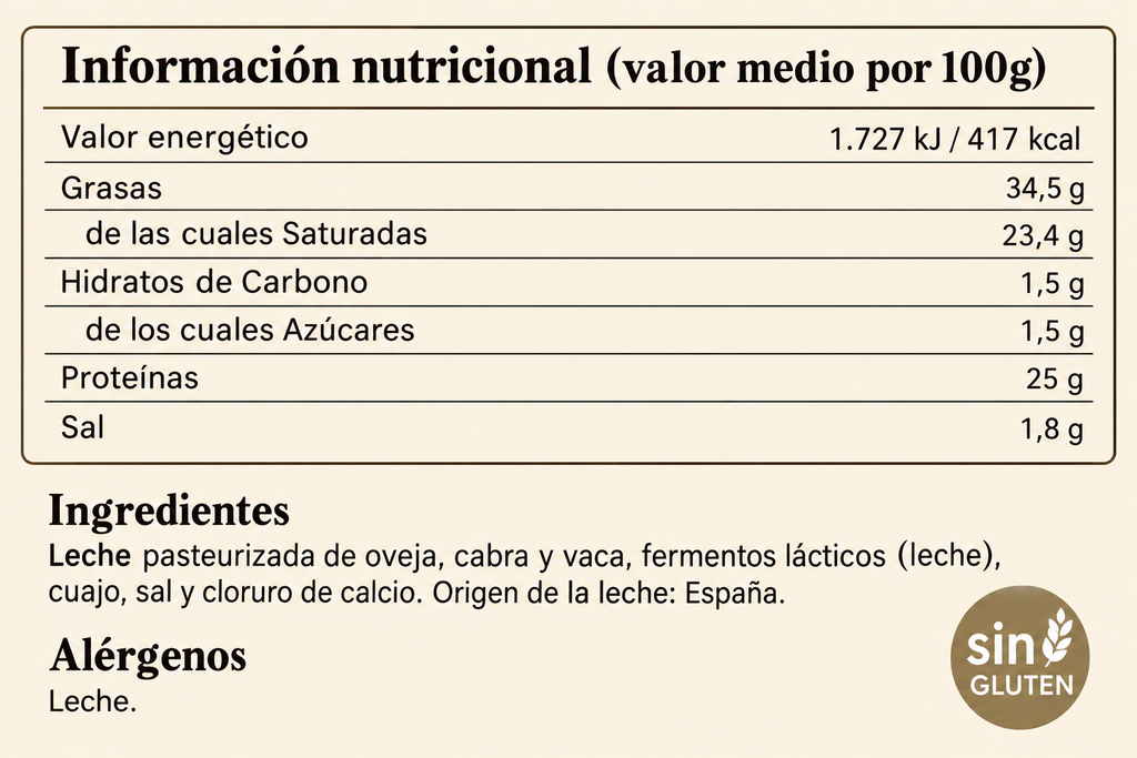 GARCIA BAQUERO Q. SEMICURADO MINI PIEZA 465GRS