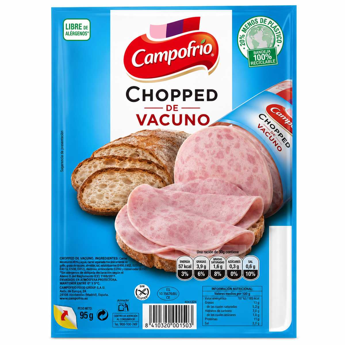 CAMPOFRIO CHOPPED BEEF 95GRS.
