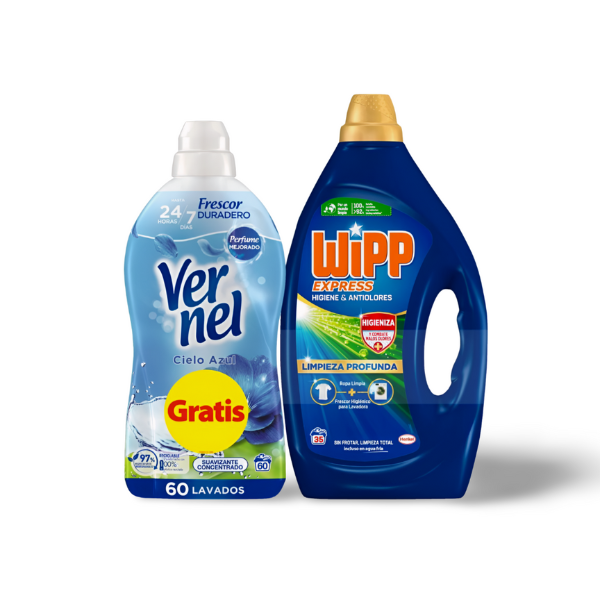 WIPP EXPRESS GEL LIMPIEZA PROFUNDA 35 DOSIS + VERNER CIELO 60 DOSIS