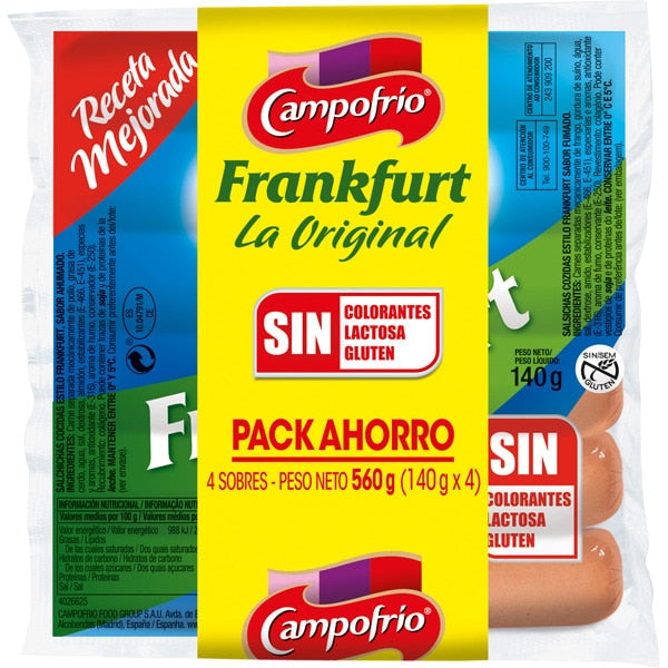 CAMPOFRIO SALCHICHAS FRANKFURT PACK 4