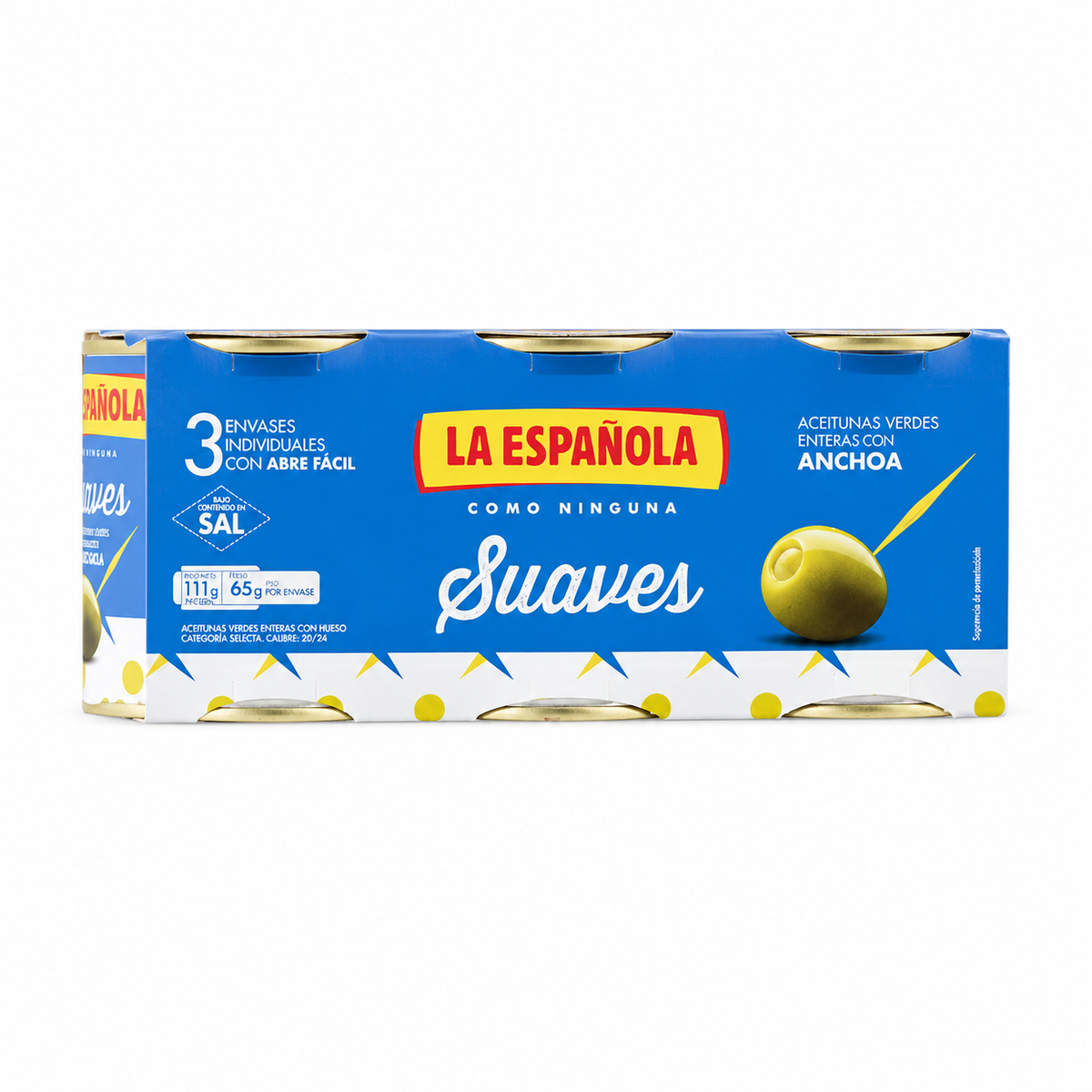 La Española Clasicas Aceitunas R/anchoa Pack 3 X 50 g