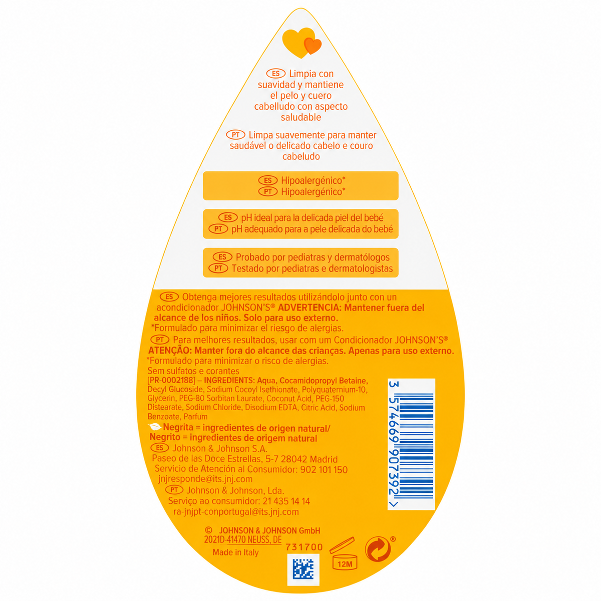JOHNSON CHAMPU BABY 750ML