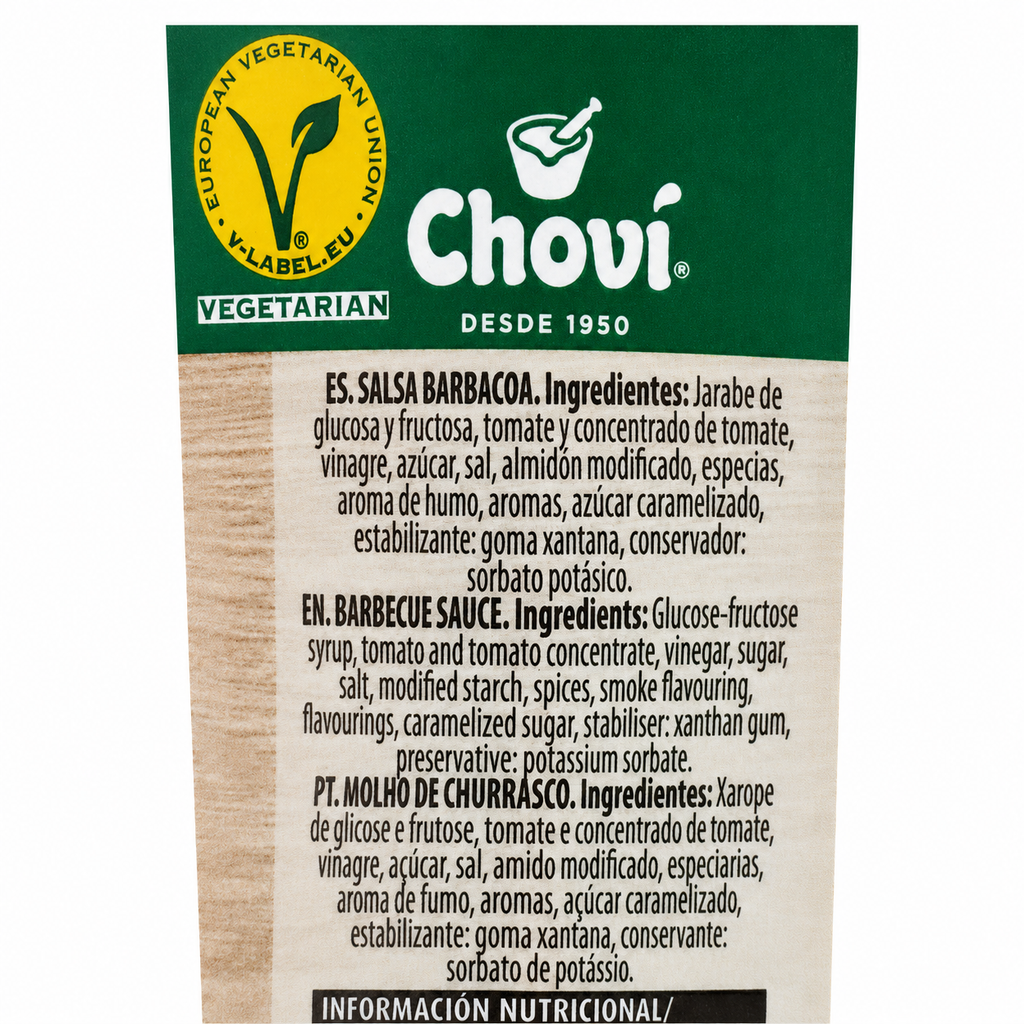 SALSA BARBACOA CHOVI 300 ML.