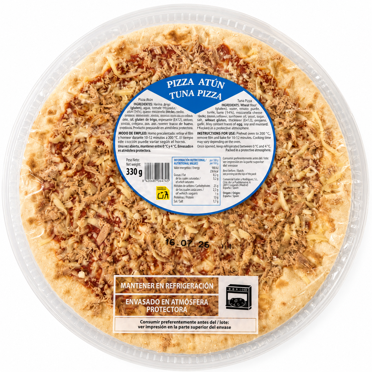 PIZZA PALACIOS ATUN 330GR