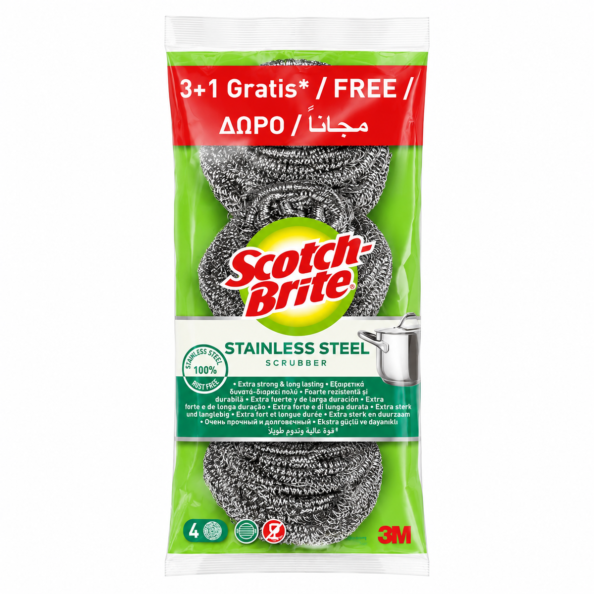SCOTCH-BRITE ESTROPAJO METALICO 3 UNIDADES