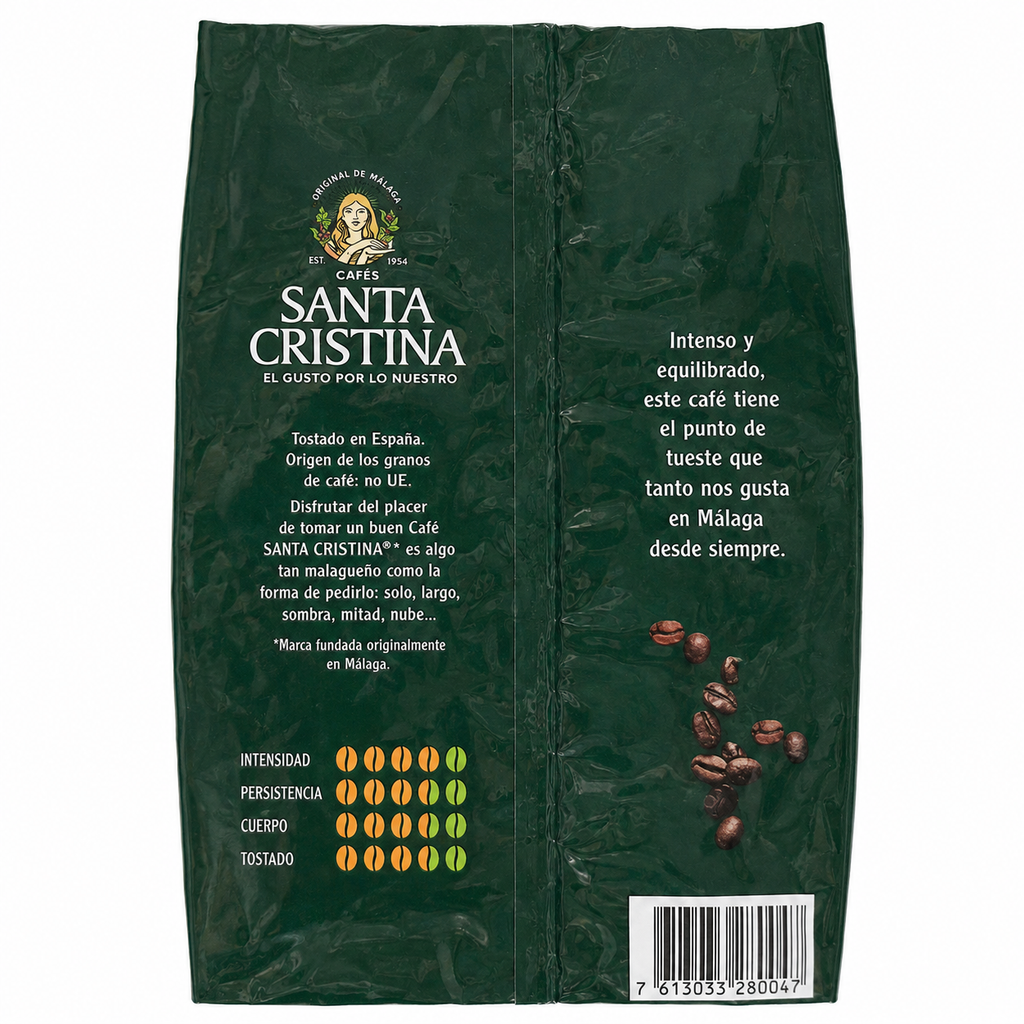 Santa Cristina Cafe en Grano Tueste Natural 500 g