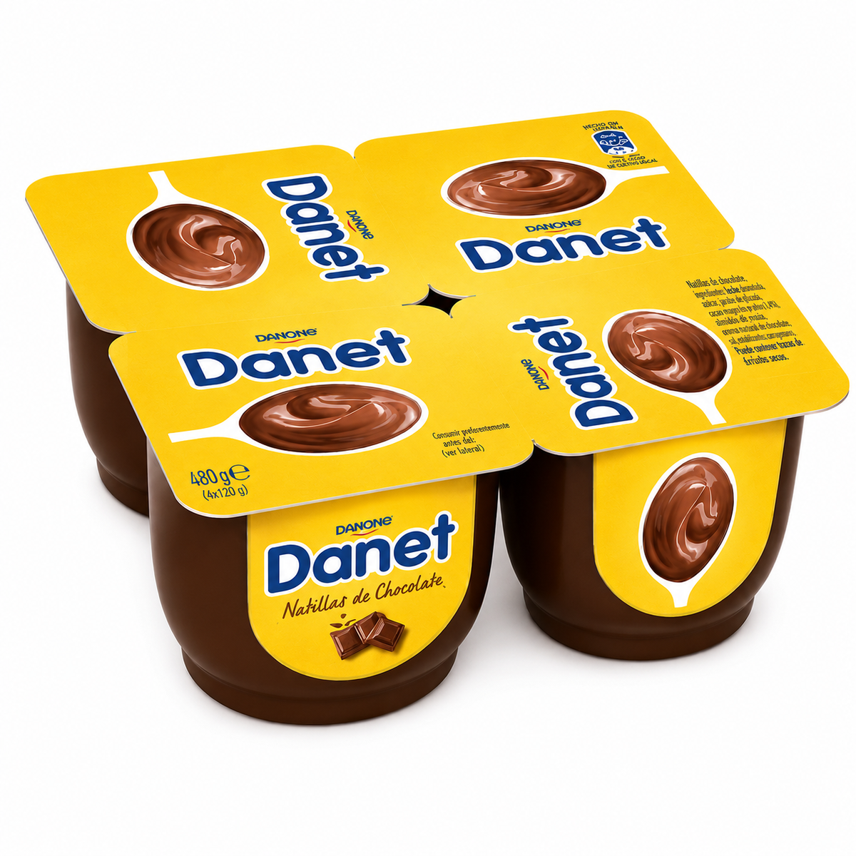 DANET NATILLAS CHOCOLATE PACK-4X125G.