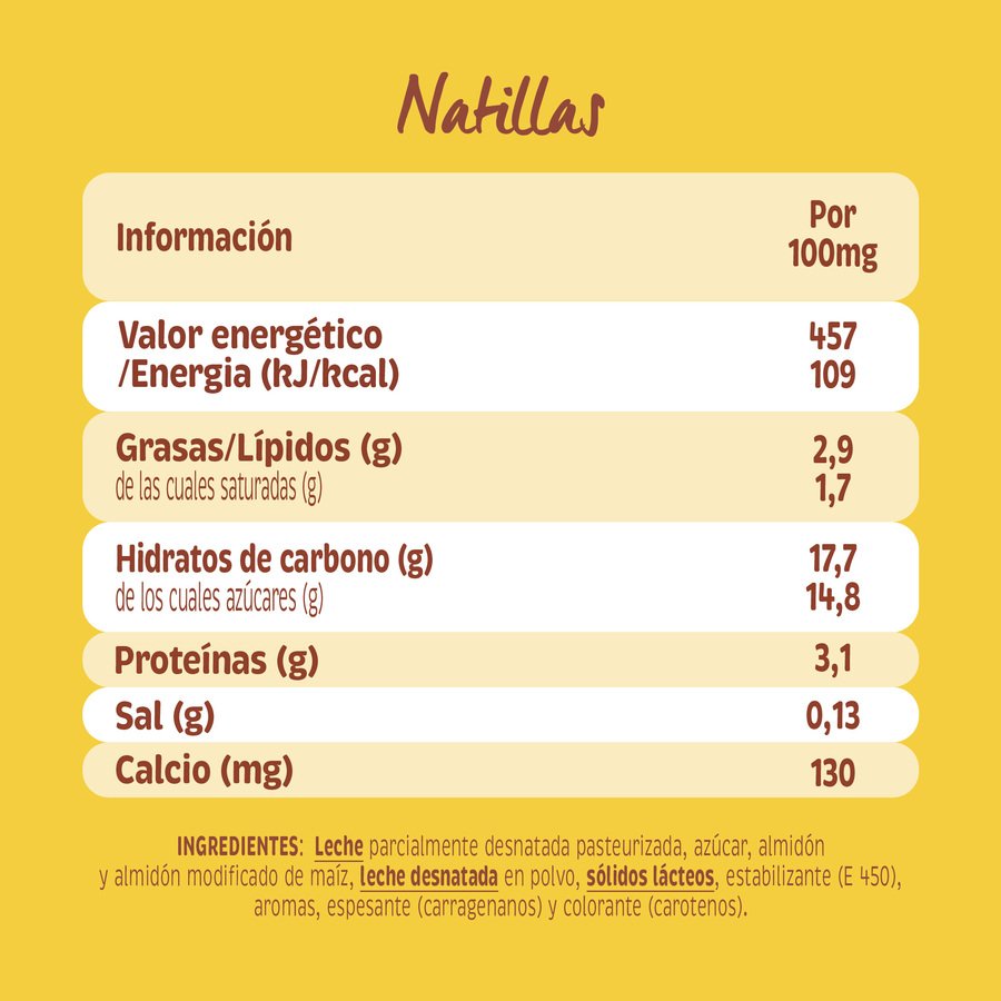 DANONE DANET NATILLAS VAINILLA PACK-8 UN X 120GR