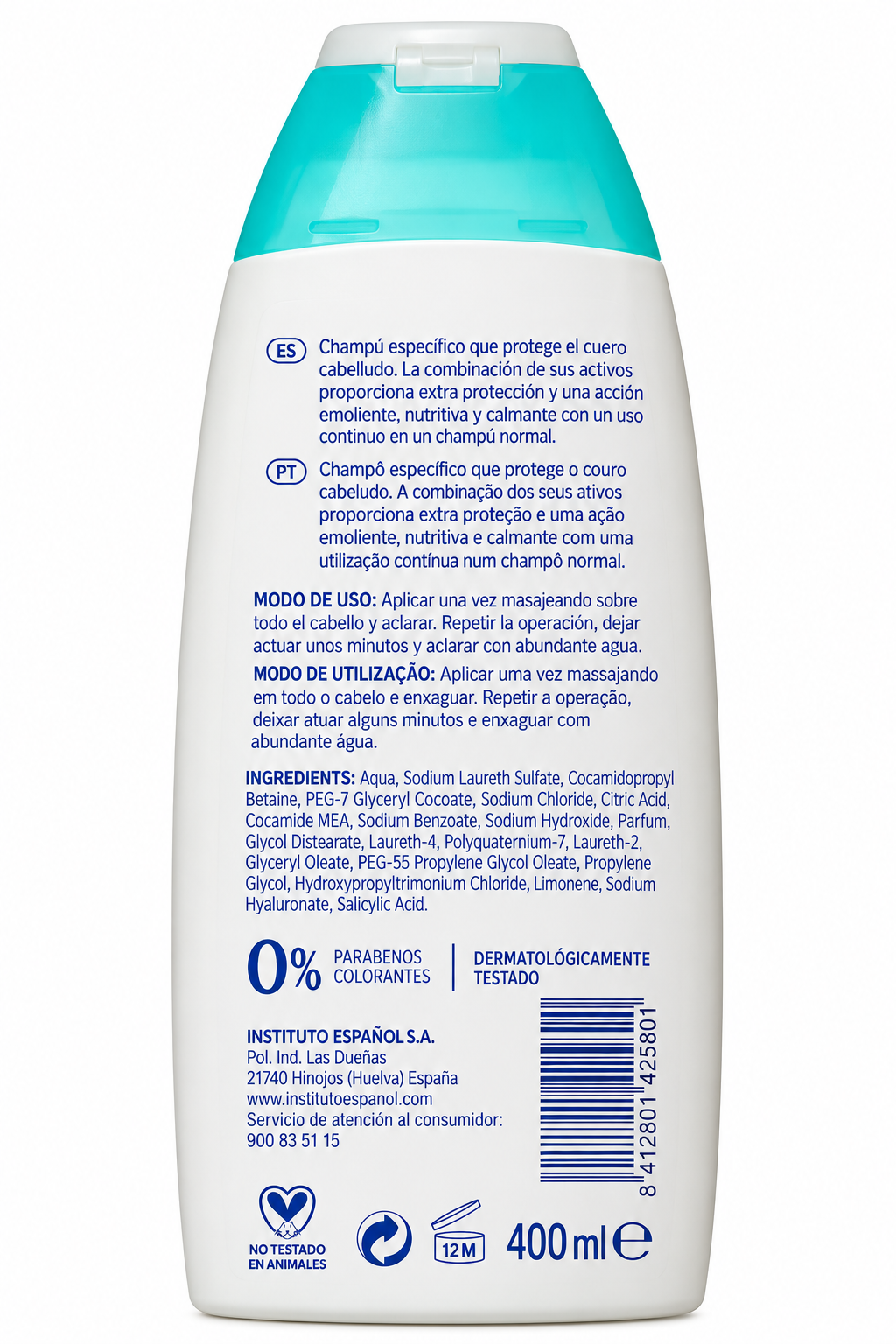 INSTITUTO ESPAÑOL CHAMPU SUAVE PIEL ATOPICA 0% 300ML