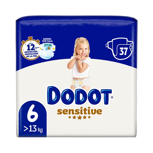 DODOT SENSITIVE TALLA 6 37 UDS