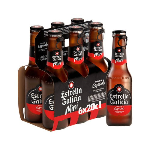 Estrella Galicia Cerveza Botellin Pack 6 X 20 cl