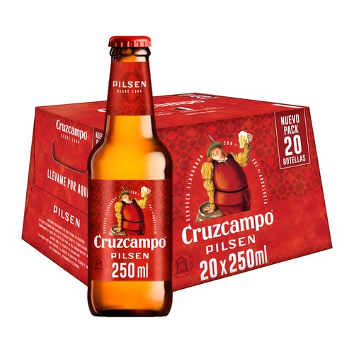 Cruzcampo Cerveza Botellin Pack 20 X 25 cl