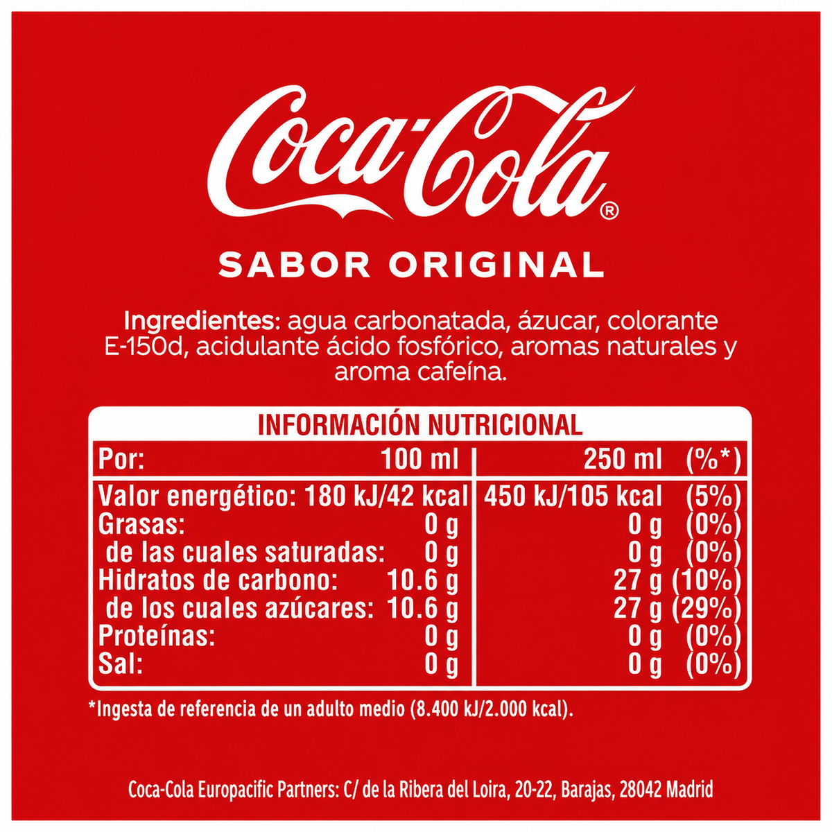 COCA COLA VIDRIO 1 L