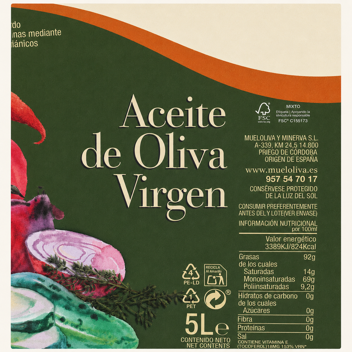 ACEITE OLIVA MINERVA VIRGEN 5L