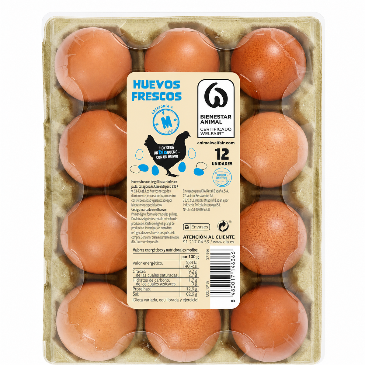 AMA HUEVOS M CARTON 12 UNIDADES