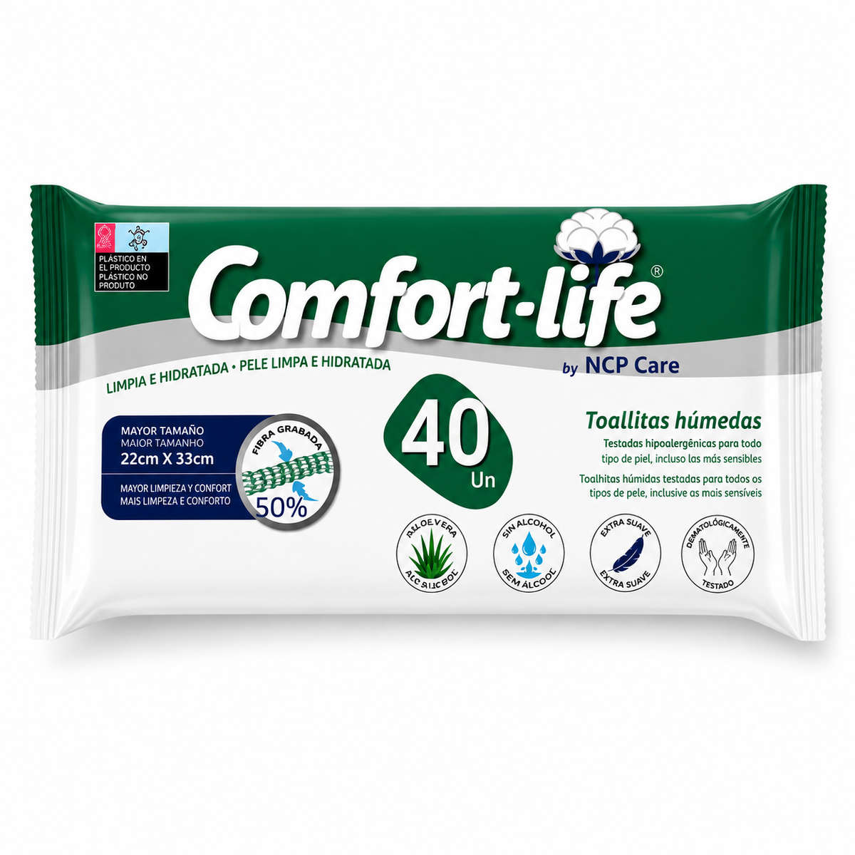 COMFORT LIFE TOALLITAS ADULTO 40 UN.