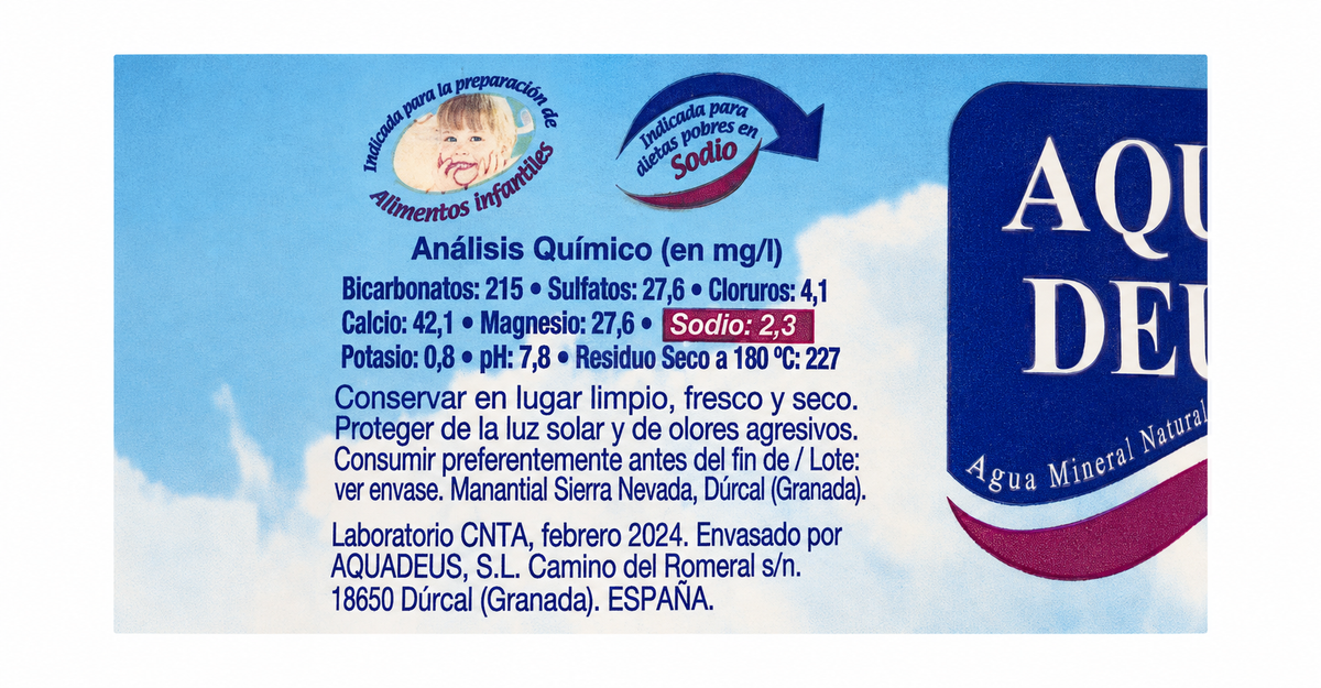 AGUA MINERAL AQUADEUS BOTELLA 1.5 L