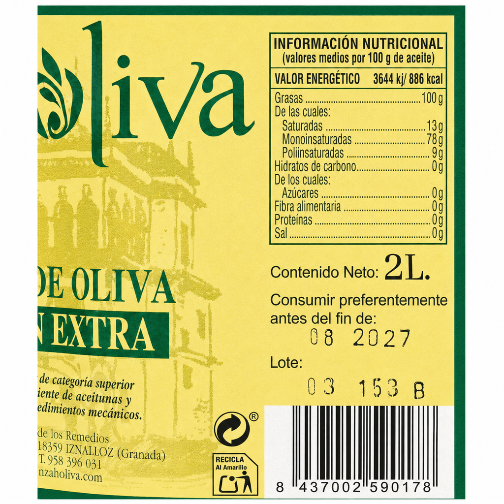 Iznaoliva Aceite Oliva Virgen Extra 2l