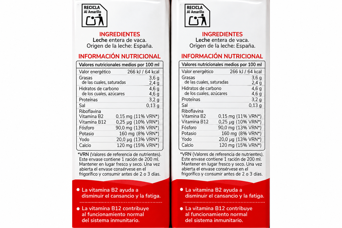 COVAP LECHE ENTERA PACK 6 X 200ML